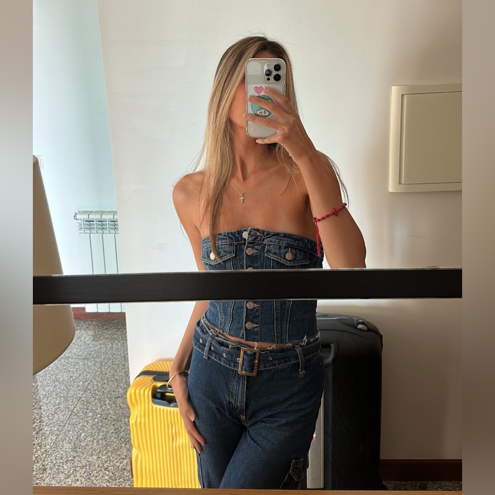 Denim top and pants Zara